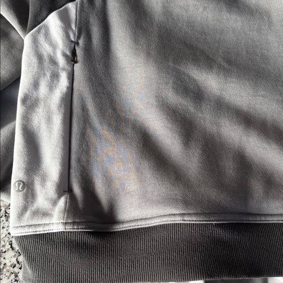 Lululemon All Yours Gray & Black Colourblock 100% Cotton Terry Hoodie w/Pockets - Picture 10 of 13